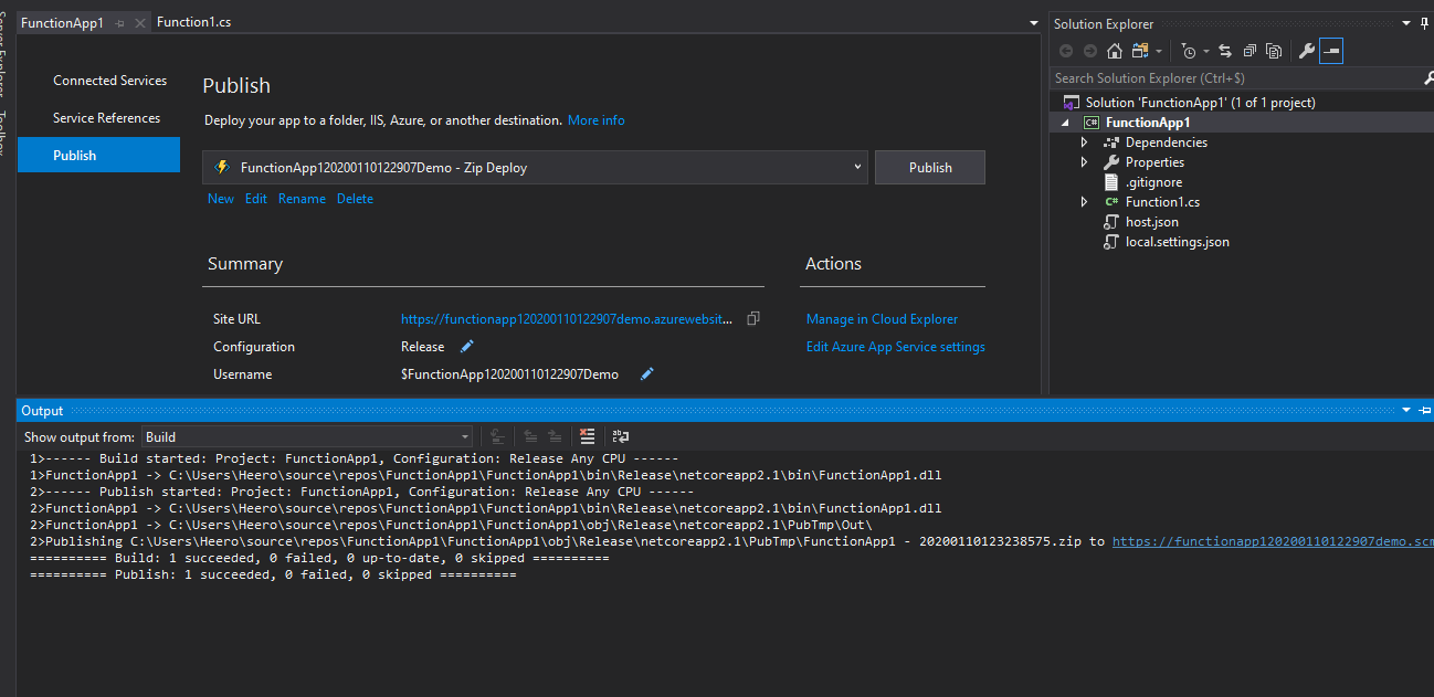 Deploy Azure Function From Visual Studio Achraf Ben Alaya Blog